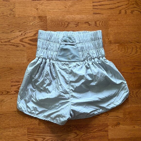Free People The Way Home athletic shorts silver small gray High Rise Boxer Run - Picture 4 of 4